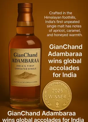 GianChand Adambaraa Triumphs at International Whisky Competition