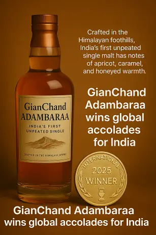 GianChand Adambaraa Triumphs at International Whisky Competition